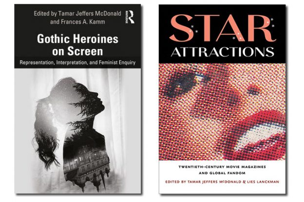 Two book covers of Gothic-heroines-on-screen and Star Attractions books by Dr. Tamar Jeffers McDonald